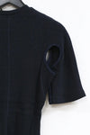 mame kurogouchi crew neck rib knit top MM22SS JS027 navy blue